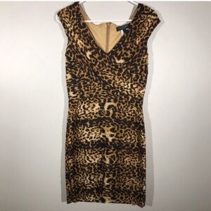 Tadashi shoji cheetah animal print bodycon dress